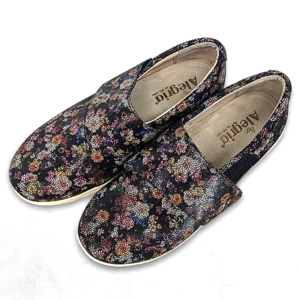 Alegria Loafers Cushioned Footbed Slip-On‎ Floral Print Multicolor EU 37/US W 7